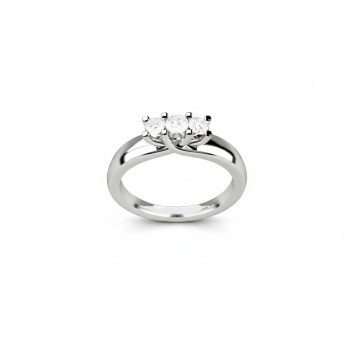 Anello Trilogy NARDELLI con diamanti in oro Bianco