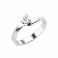 Anello Solitario Nardelli con Diamanti in oro bianco