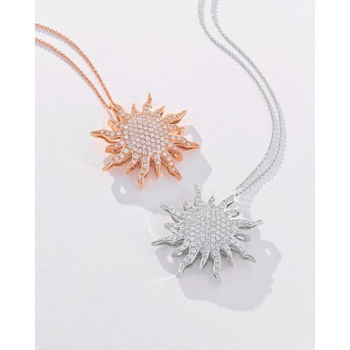 Pendente Sunsation NARDELLI con diamanti in oro bianco
