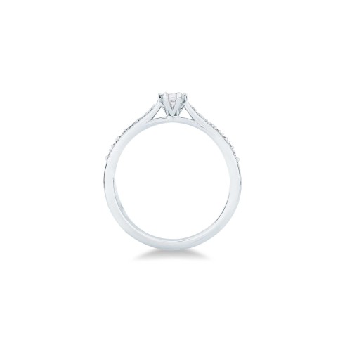 Anello Solitario  MIRCO VISCONTI con Diamanti in Oro Bianco