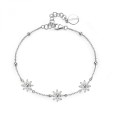 Bracciale morbido in argento 925‰, 24 cubic zirconia bianchi