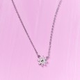 Collana corta in argento 925‰, 8 cubic zirconia bianchi