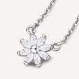 Collana corta in argento 925‰, 8 cubic zirconia bianchi