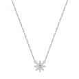 Collana corta in argento 925‰, 8 cubic zirconia bianchi
