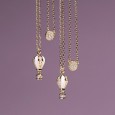 Collana corta in argento 925‰ con pendente a forma di mongolfiera